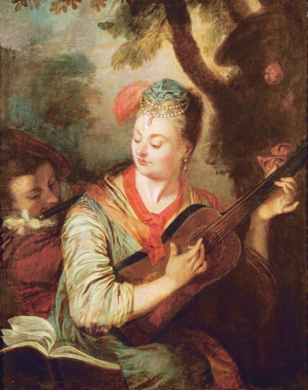 The Guitar Player by Philippe Mercier