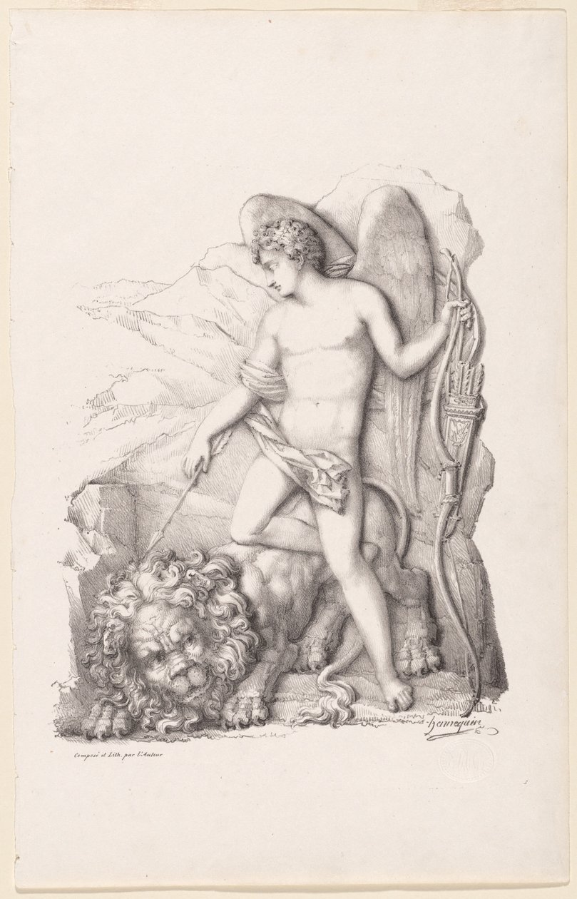 Love Vanquishing a Lion by Philippe Auguste Hennequin
