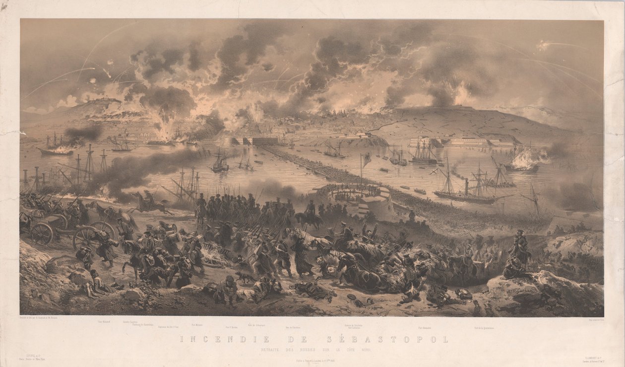 Fire of Sevastopol. Retreat of the Russians on the North Coast by Philippe Benoist