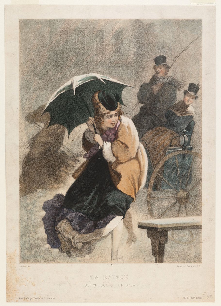 Out of Luck La Baisse, End of 19th Century by Philippe Jacques Linder