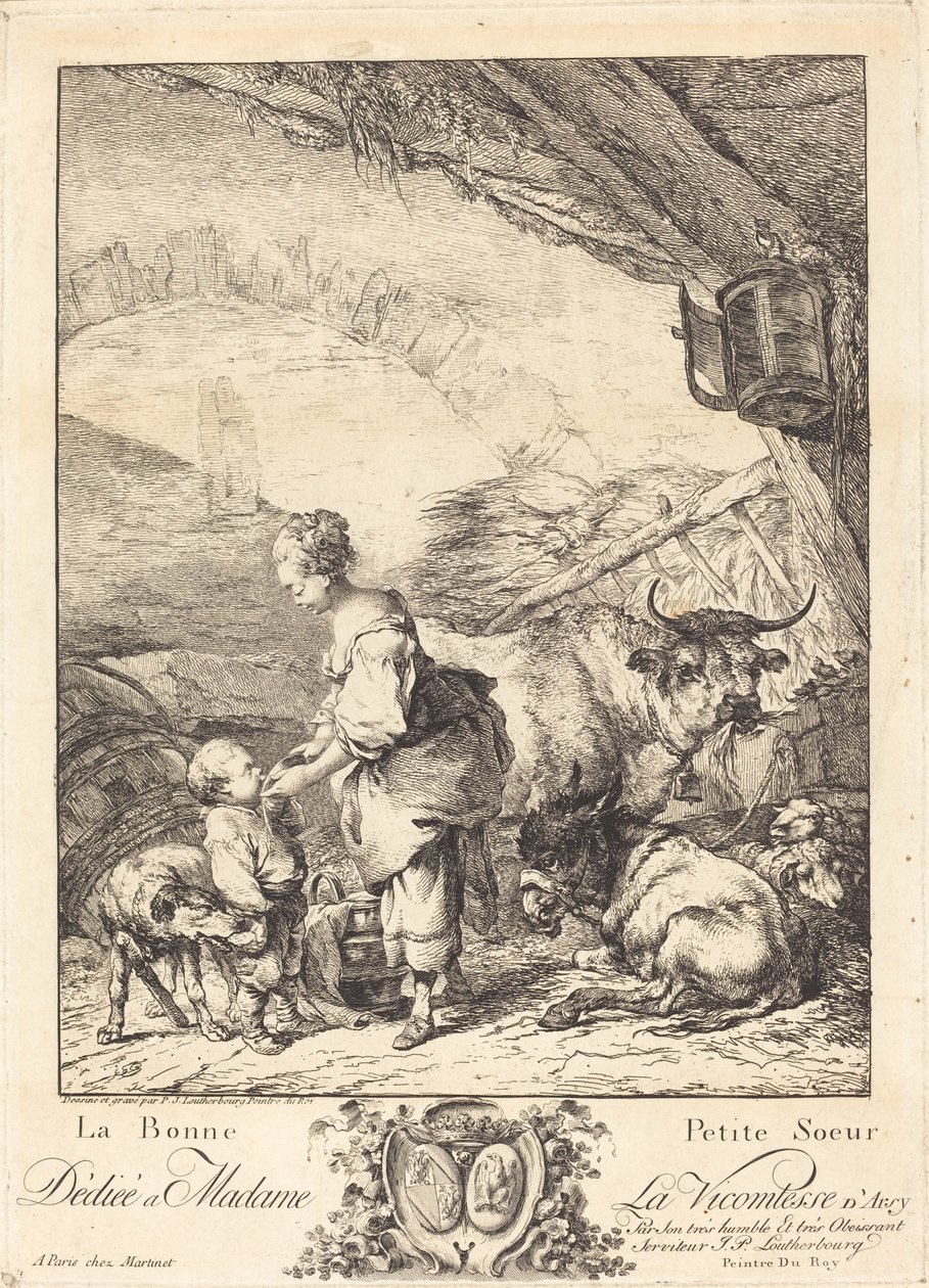 The Good Little Sister by Philippe Jacques de Loutherbourg II