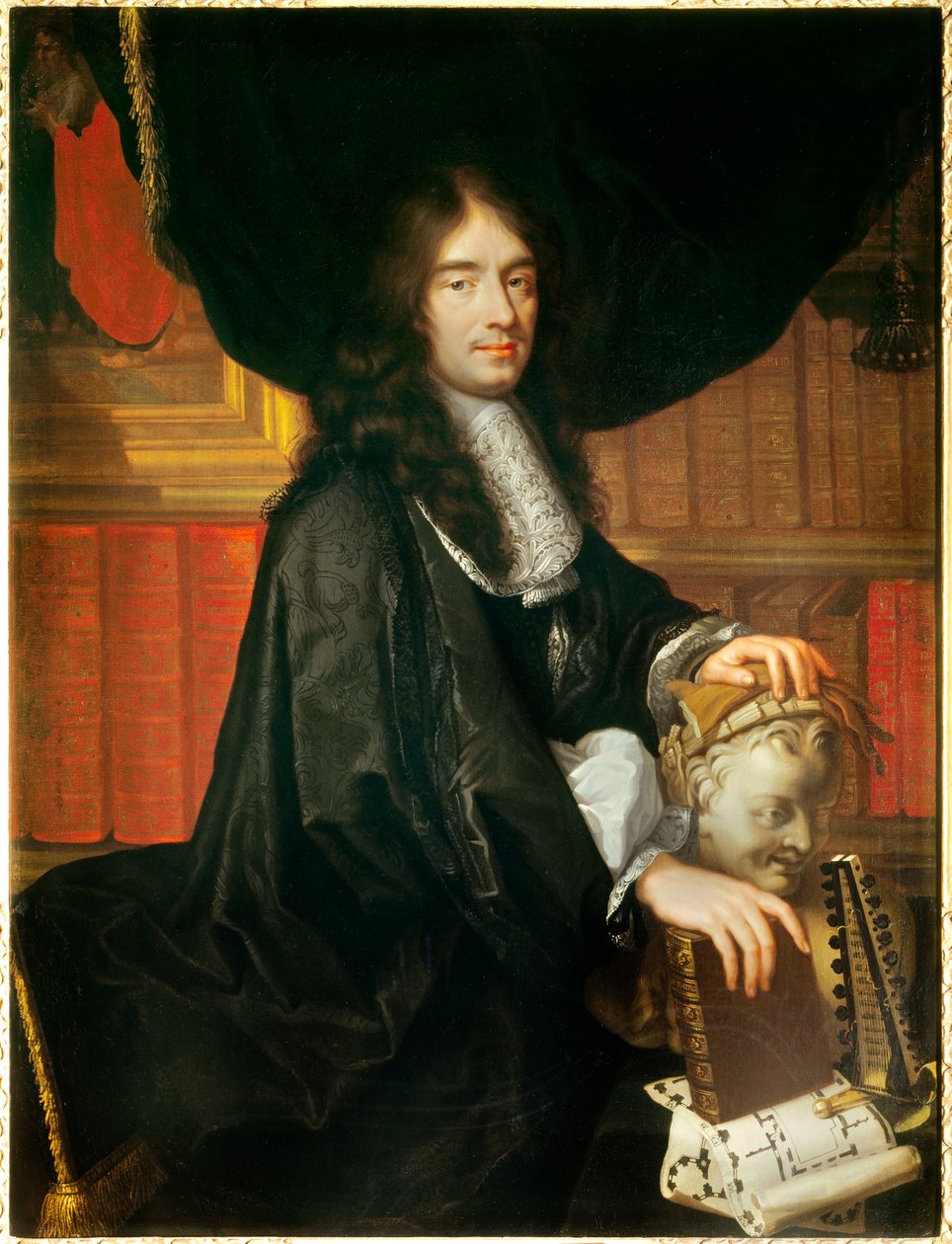 Portrait of Charles Perrault (1628-1703) French writer by Philippe Lallemant