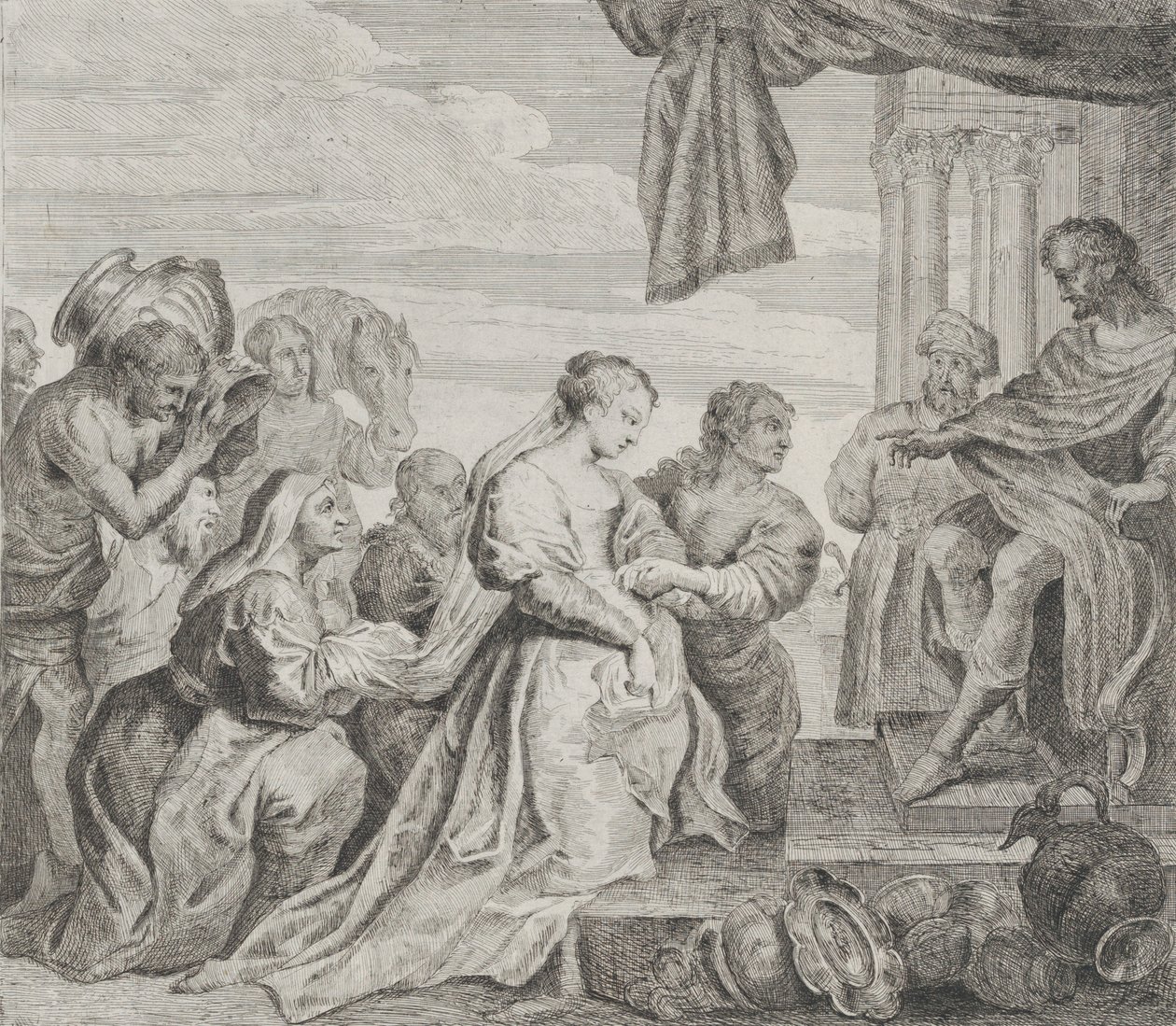 Solomon and the Queen of Sheba, 1784 by Philippe Lambert Joseph Spruyt
