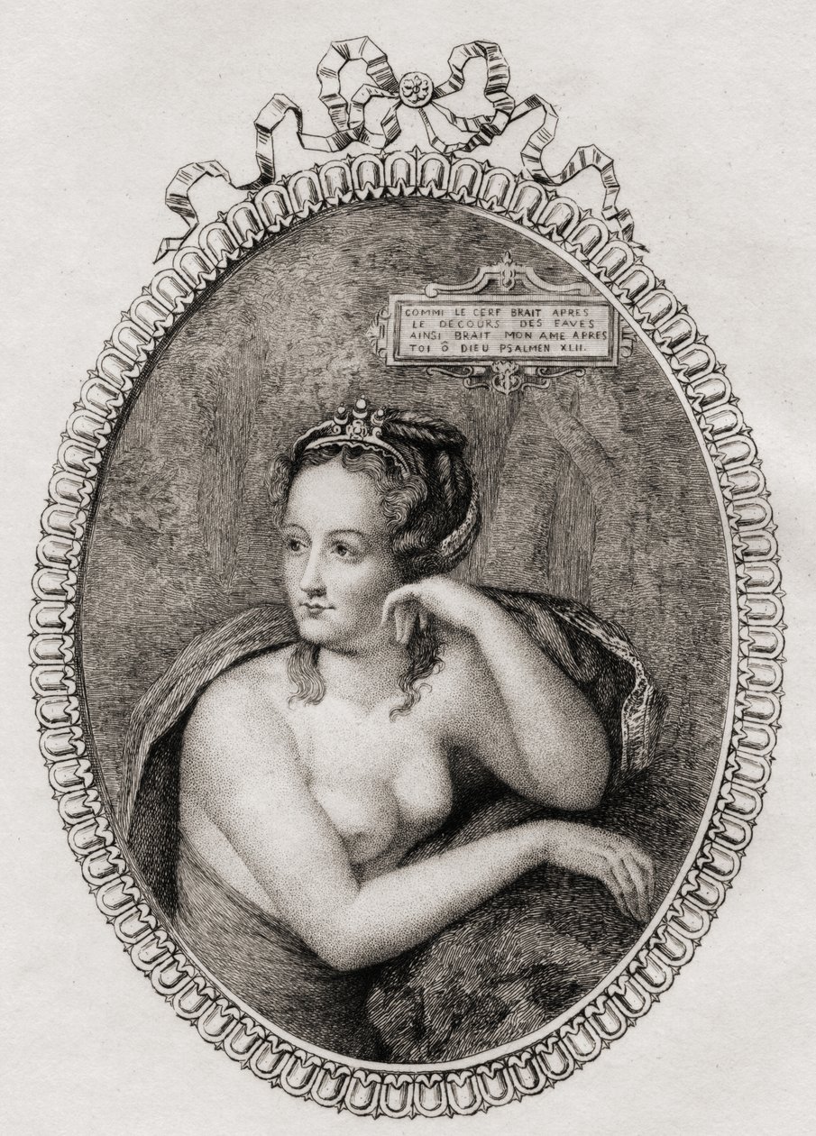 French mistress of King Henri II of France: Diane de Poitiers (1499-1566) by Philippe after Mercier
