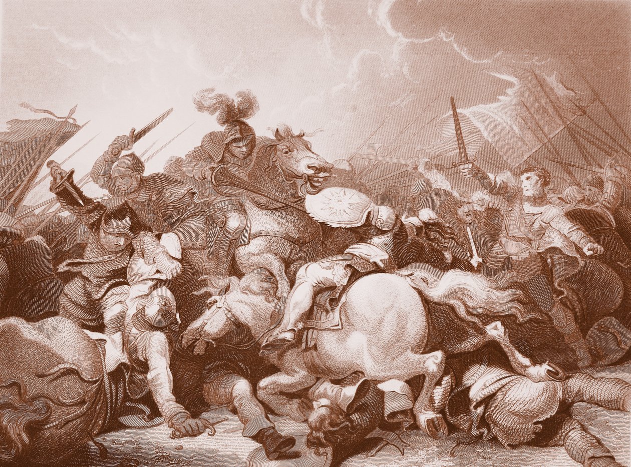 Battle of Bosworth Field, Engraved by A.H. Payne by Philippe de (after) Loutherbourg