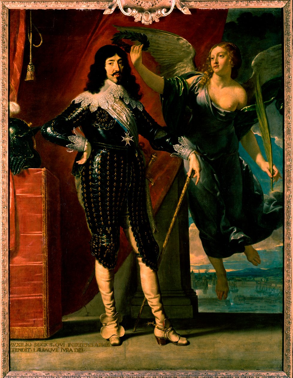 Louis XIII - Portrait of His Coronation by Victory by Philippe de Champaigne