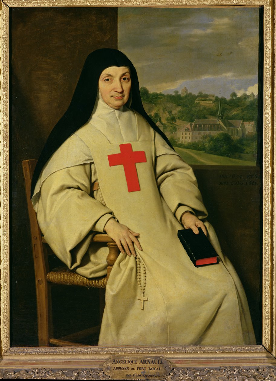 Mother Angelique Arnauld (1591-1661) Abbess of Port-Royal, 1654 by Philippe de Champaigne