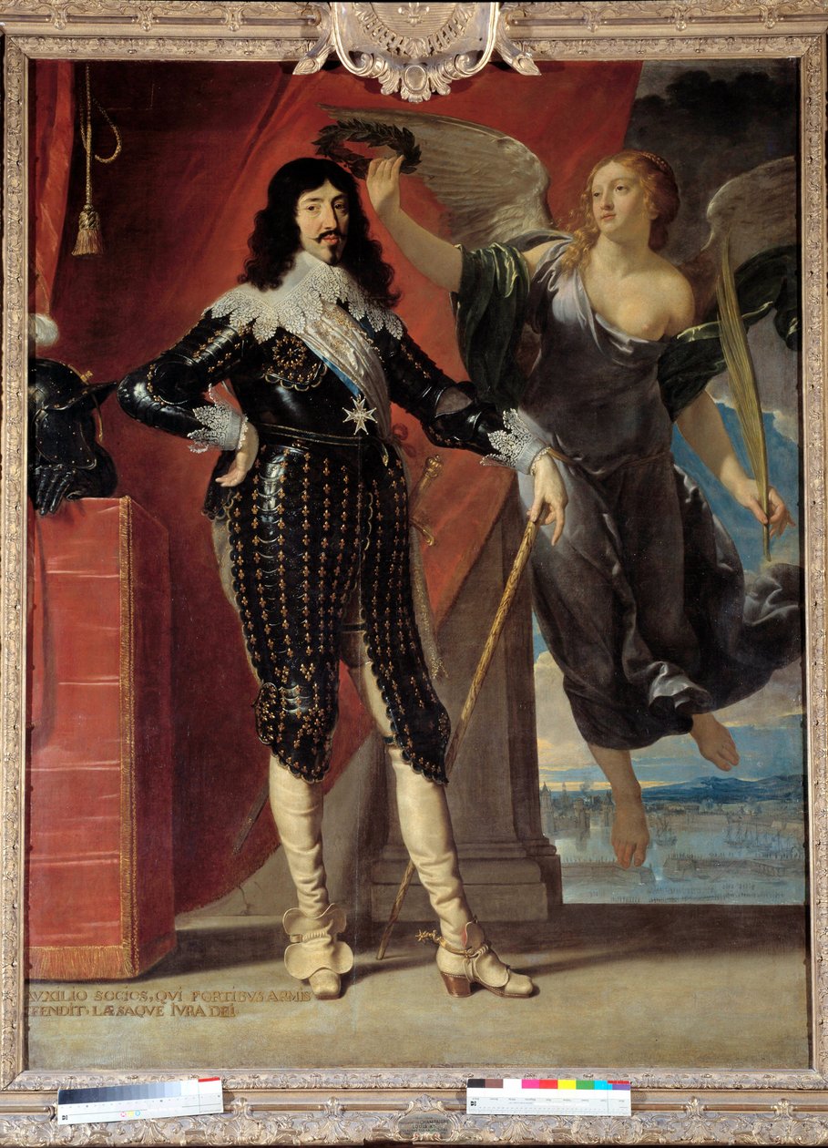 Portrait of Louis XIII (1601-1643) crowned by Victory. Painting by Philippe de Champaigne (1602-1674) by Philippe de Champaigne