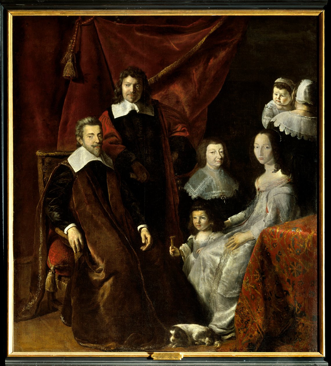 The family of Henri Louis Habert de Montmort, on the right, Henriette-Marie de Buade de Frontenac. Painting by Philippe De Champaigne by Philippe de Champaigne