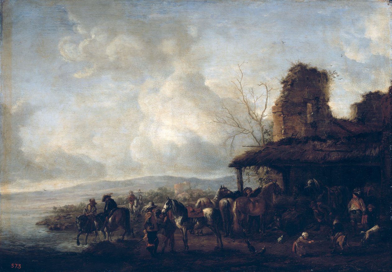 The Stable of a Dilapidated House by Philips Wouwerman