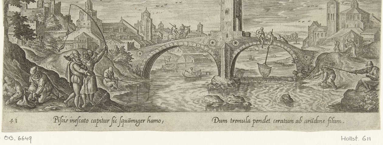 Fishing (Hunting and Fishing) (Venationes, Piscationes et Aucupii Typi) by Philips Galle (attributed to workshop of)
