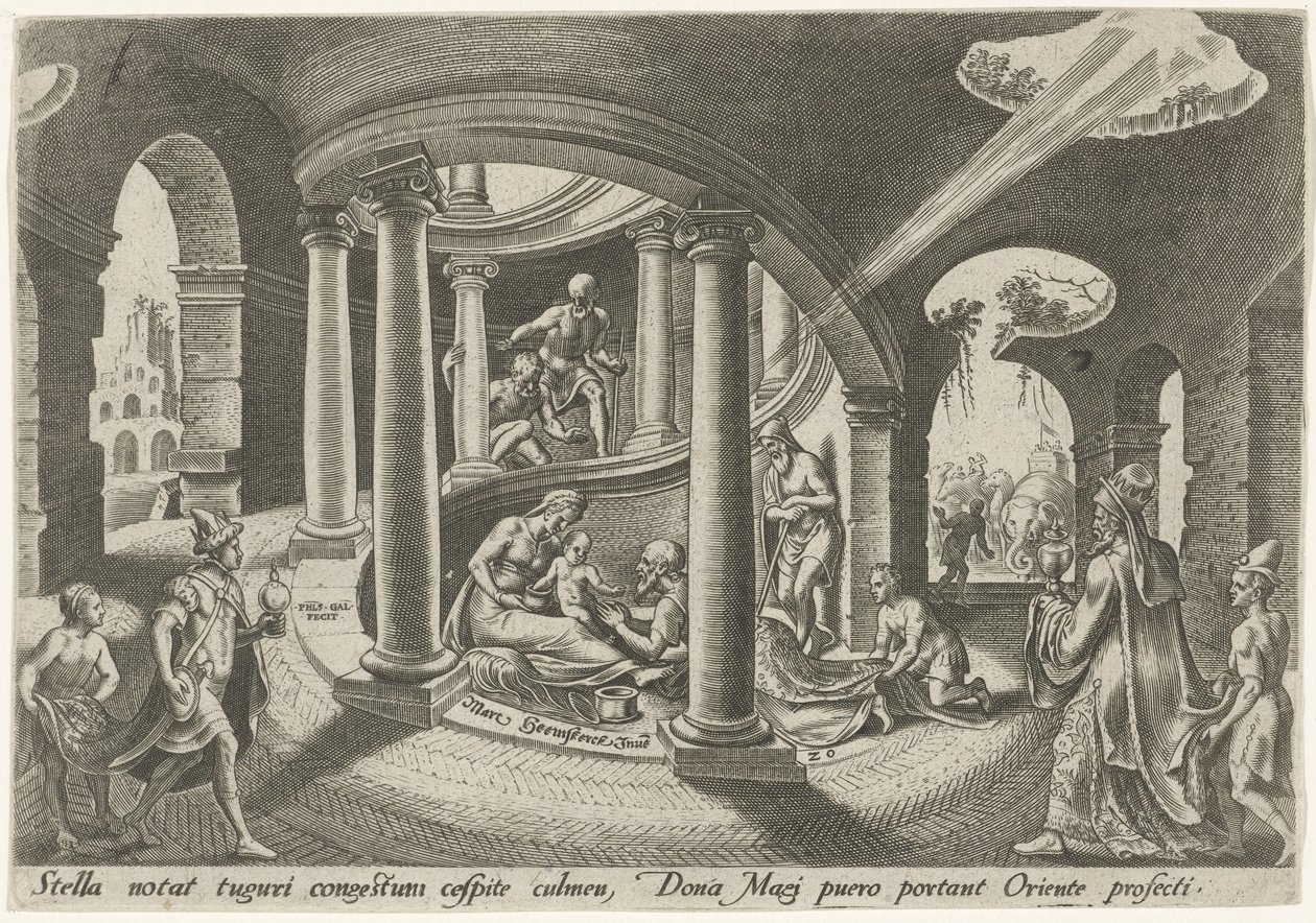 Adoration of the Kings The Days of Calamity of the Jewish People (series title) by Philips Galle