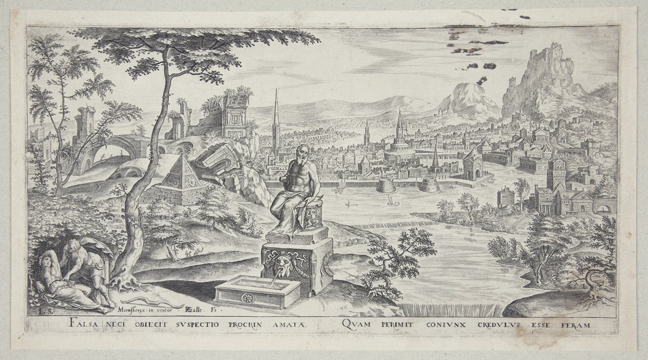 Cephalus and Procris by Philips Galle