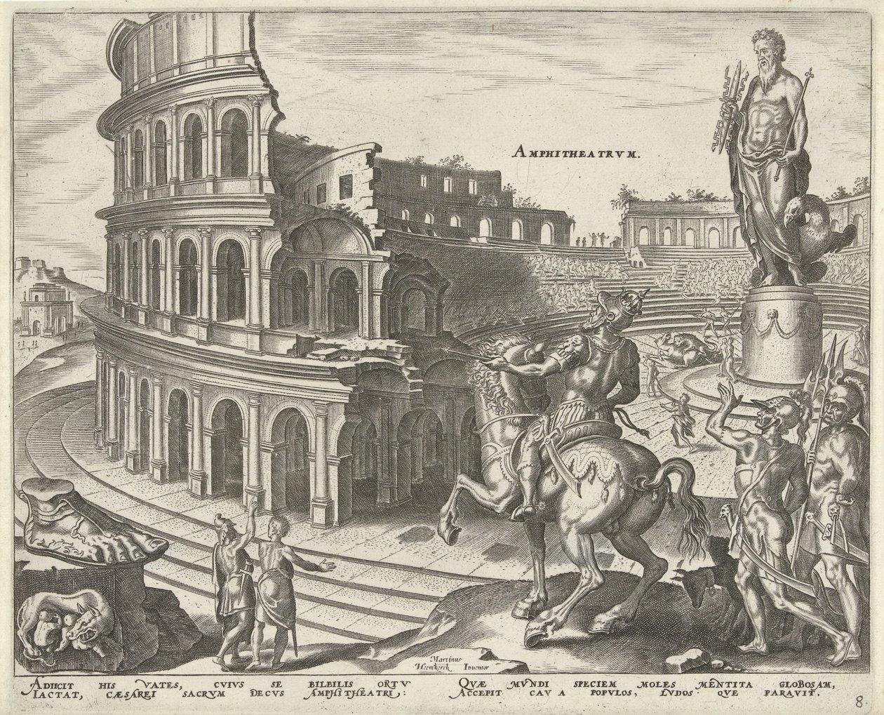 Colosseum in Rome (series: The Eight Wonders of the World) by Philips Galle