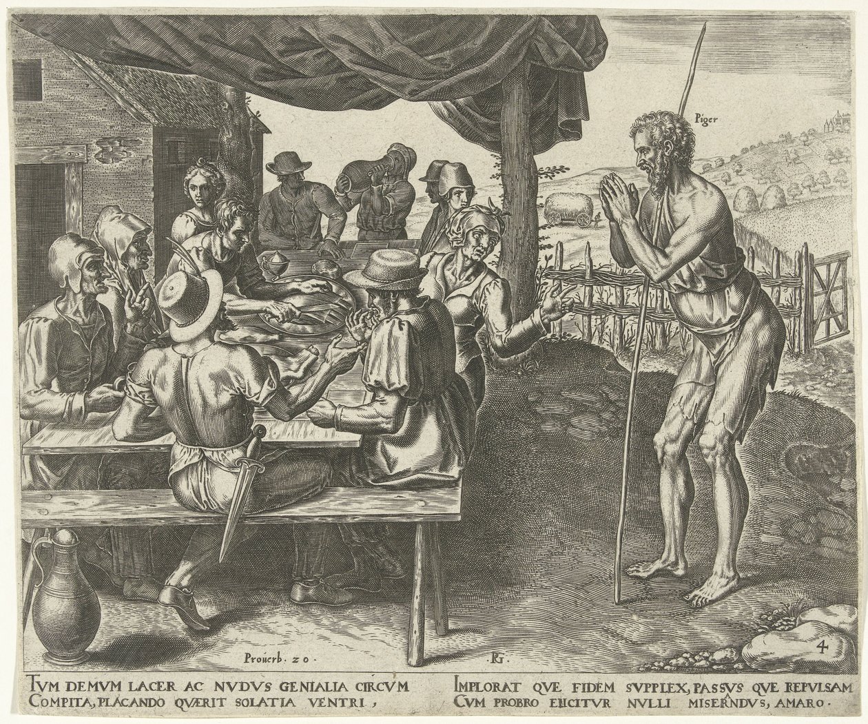 The Sloth May Not Eat After the Harvest by Philips Galle