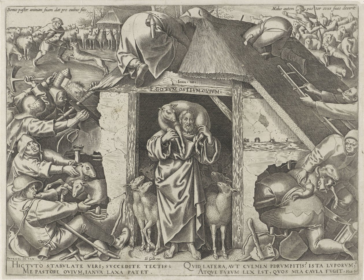 Parable of Christ as the Good Shepherd by Philips Galle