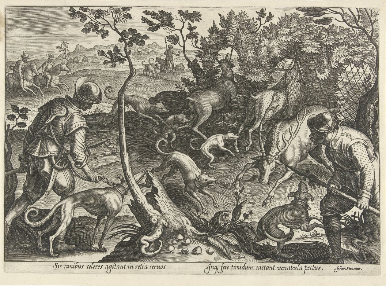 Deer Hunt with Traps by Philips Galle