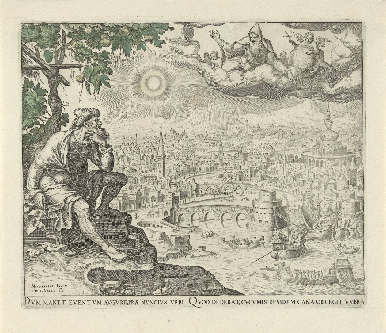 Jonah Sitting Under the Gourd by Philips Galle