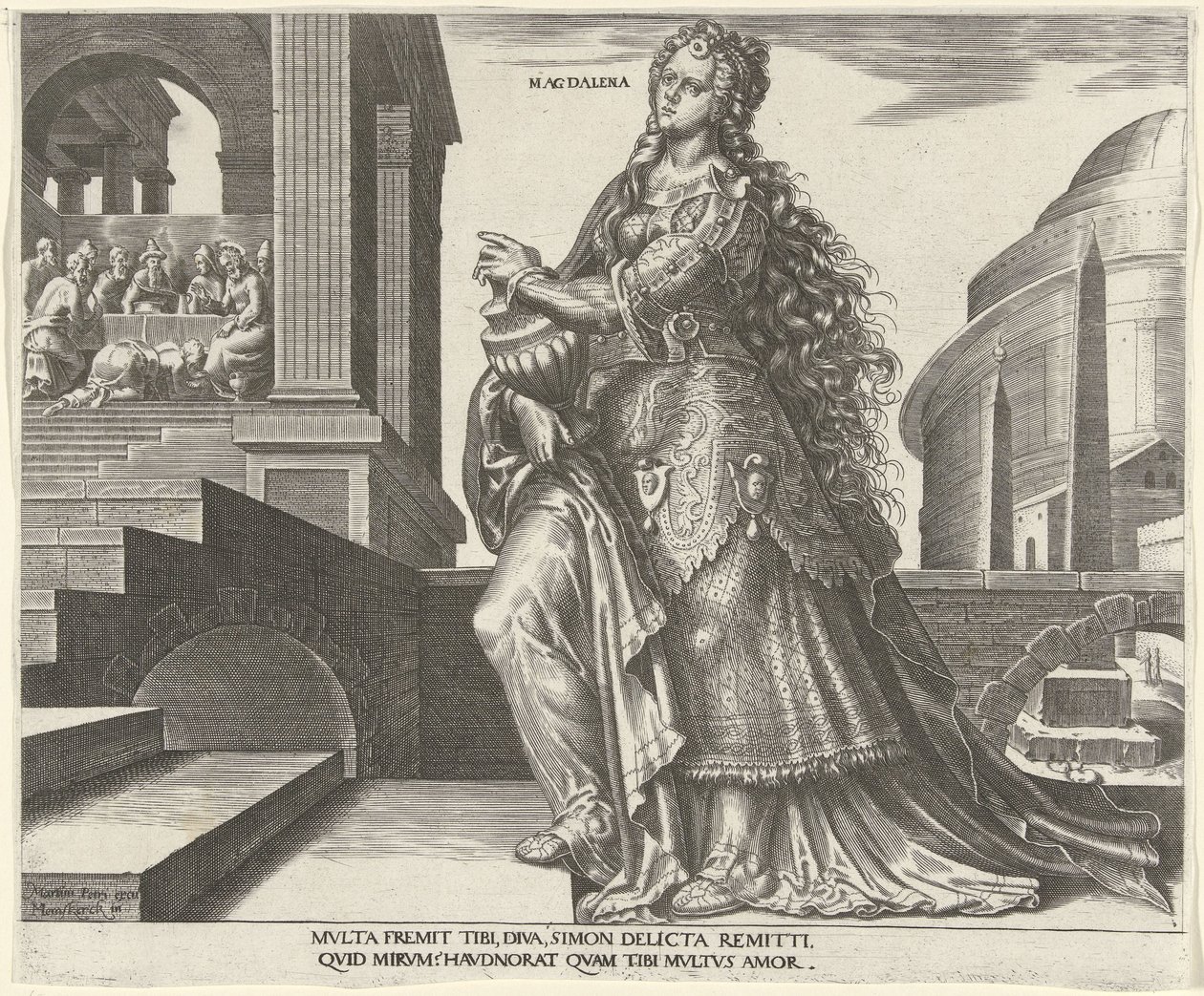 Mary Magdalene (Eight Famous Women from the Old and New Testament) by Philips Galle