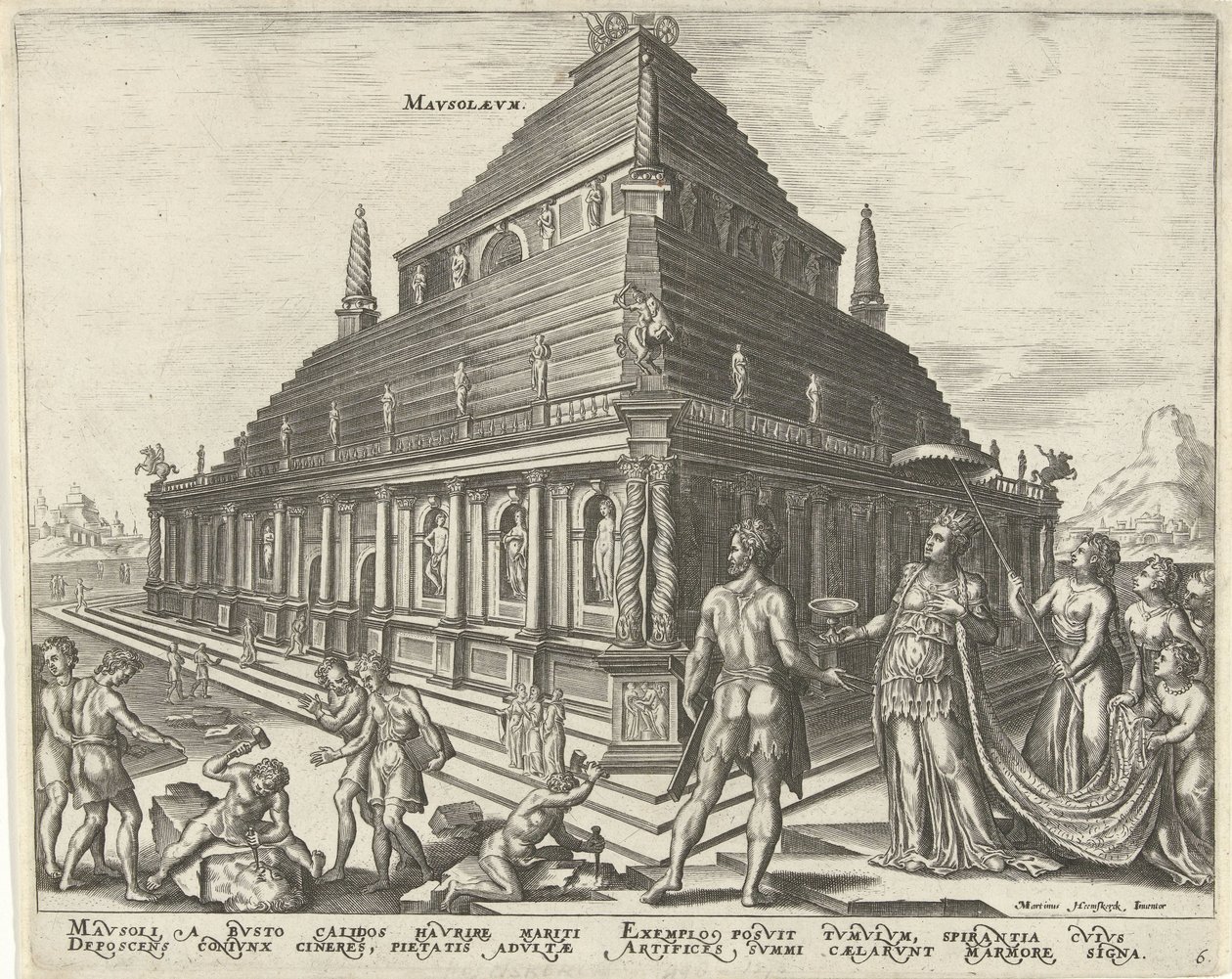 Mausoleum of Halicarnassus by Philips Galle