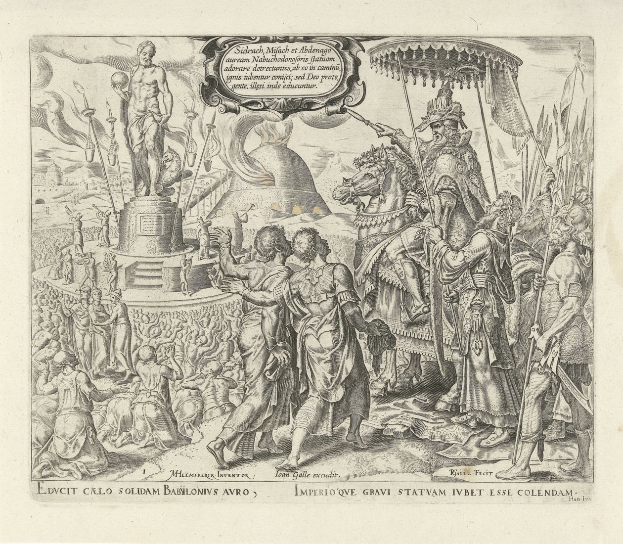 Nebuchadnezzar Accuses Shadrach, Meshach, and Abednego by Philips Galle