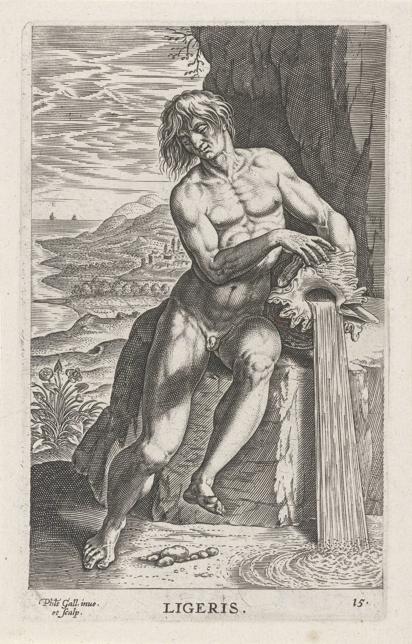 River God Ligeris (River and Sea Gods series) by Philips Galle