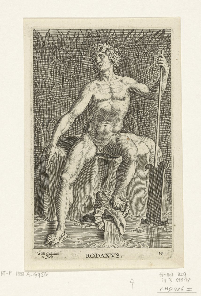 River God Rodanus (River and Sea Gods) by Philips Galle
