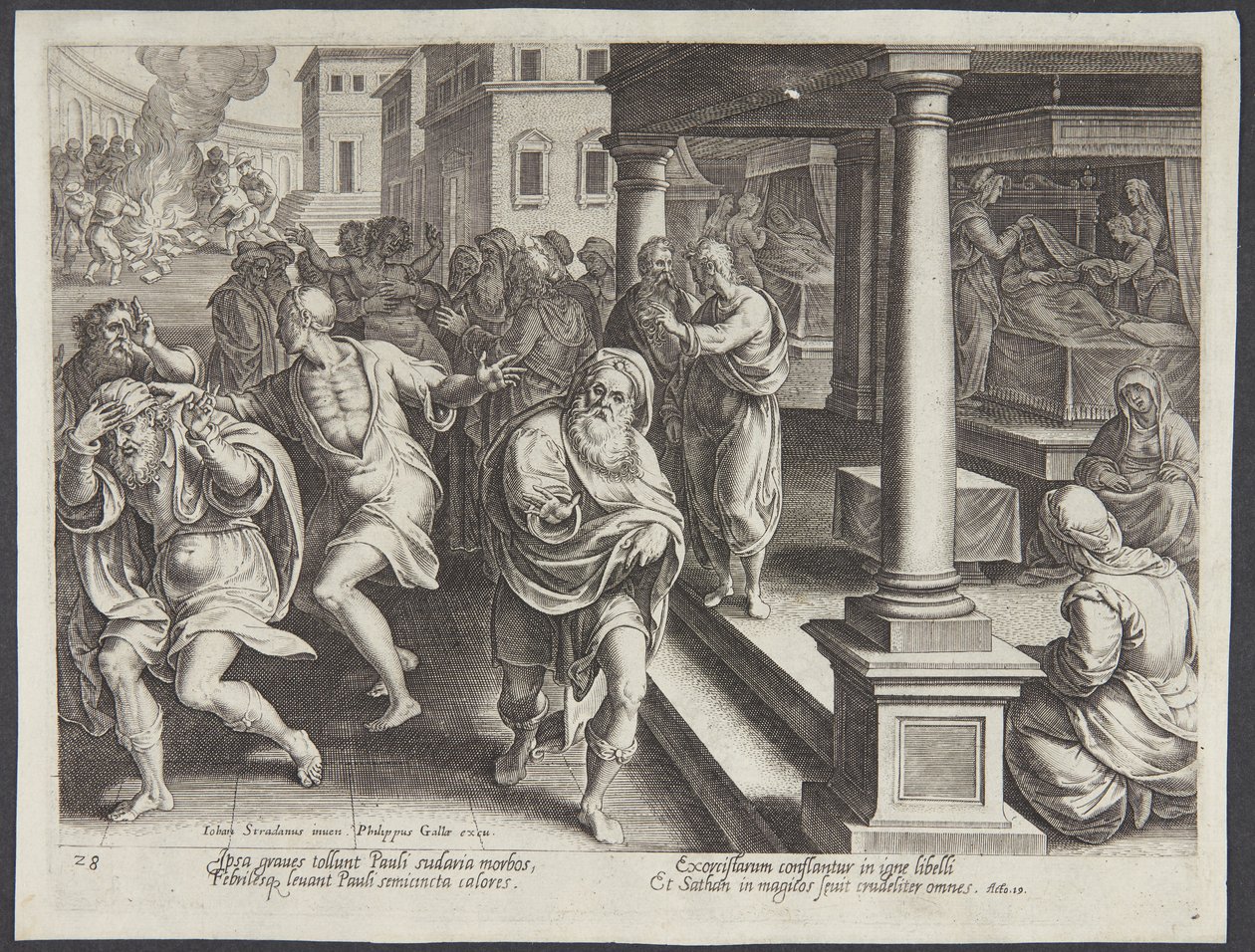 St. Paul and the Exorcists at Ephesus by Philips Galle