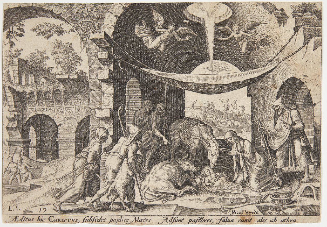 The Adoration of the Shepherds by Philips Galle
