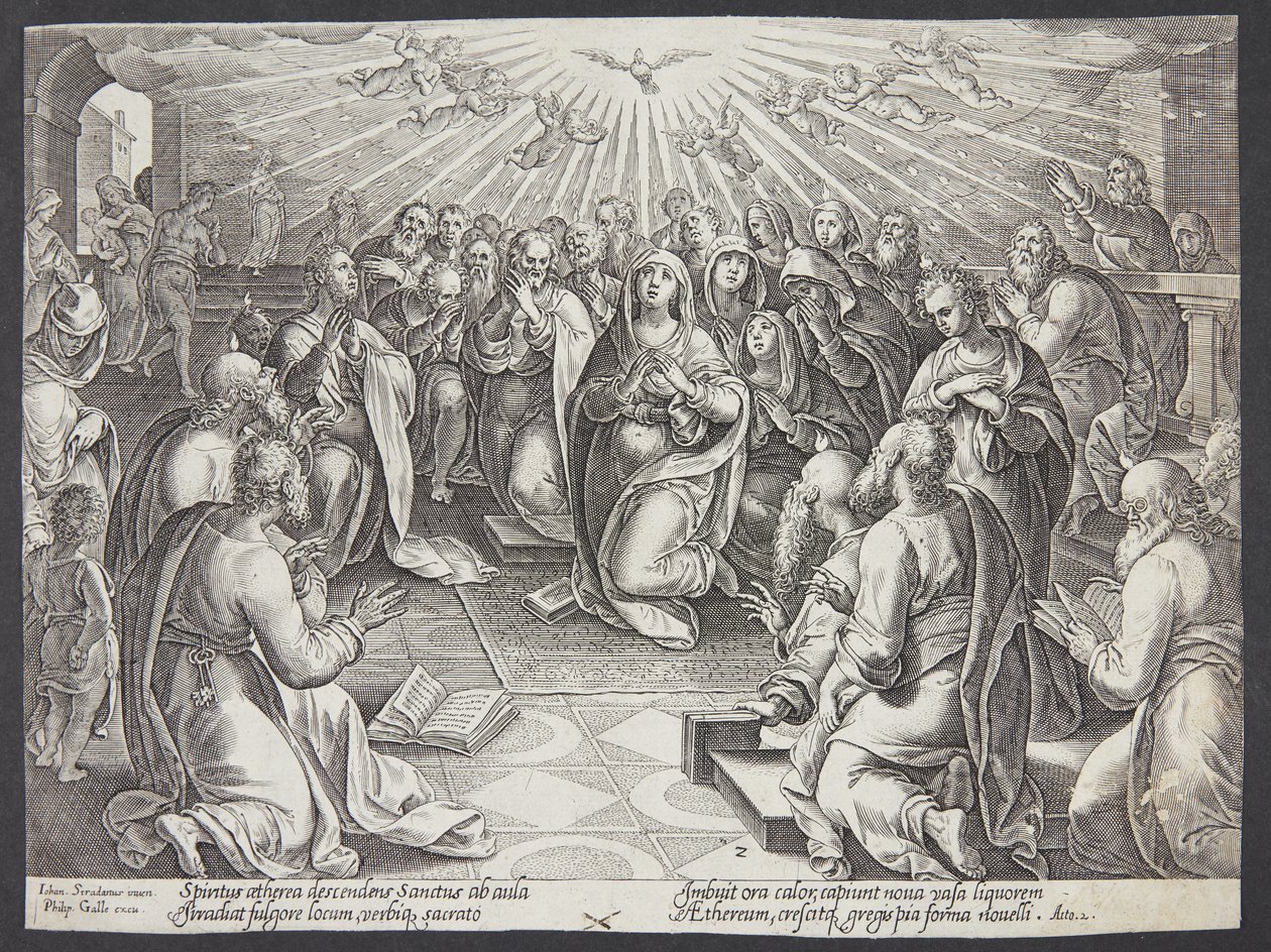 The Descent of the Holy Ghost by Philips Galle