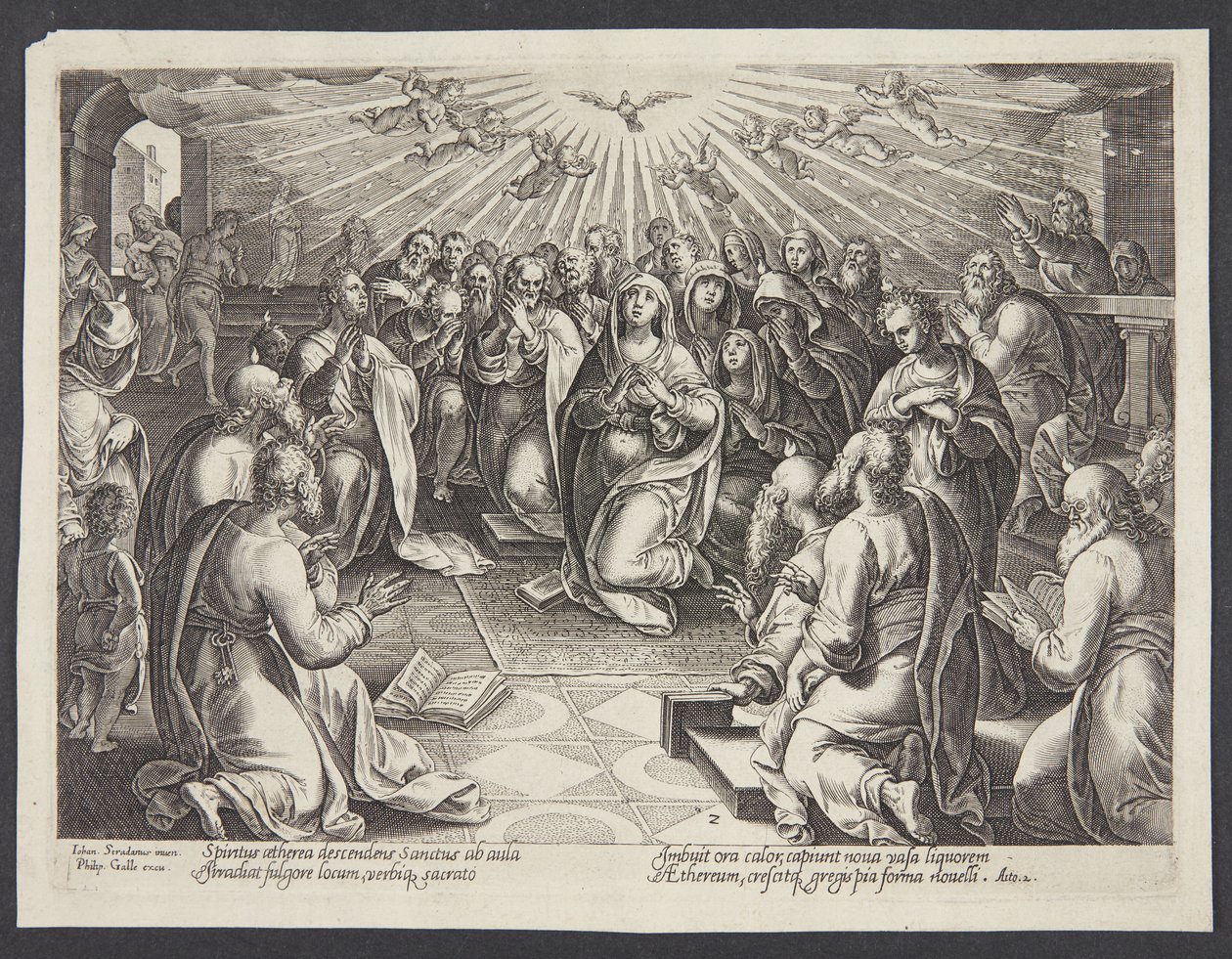 The Descent of the Holy Ghost by Philips Galle