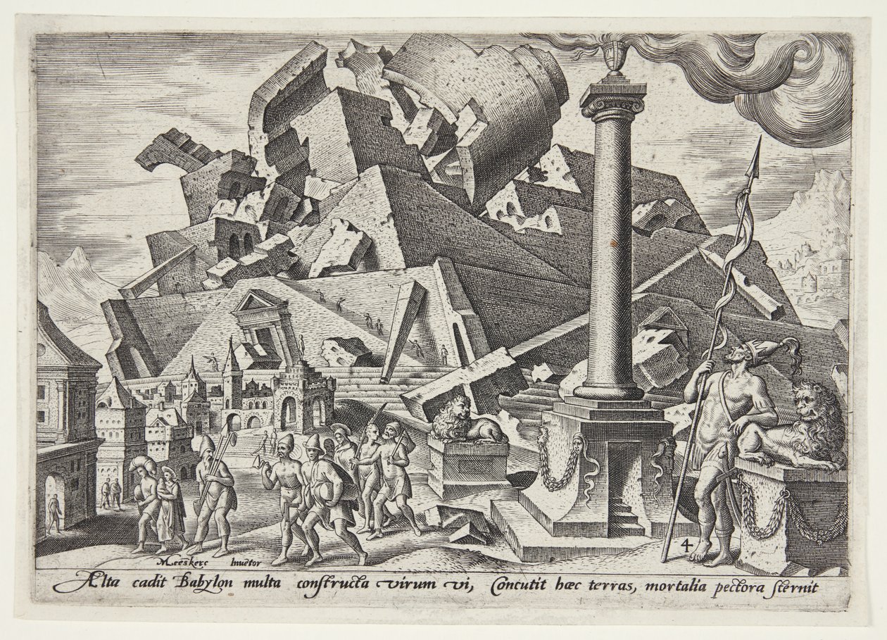 The Destruction of the Tower of Babel and the Dispersion of the Peoples by Philips Galle