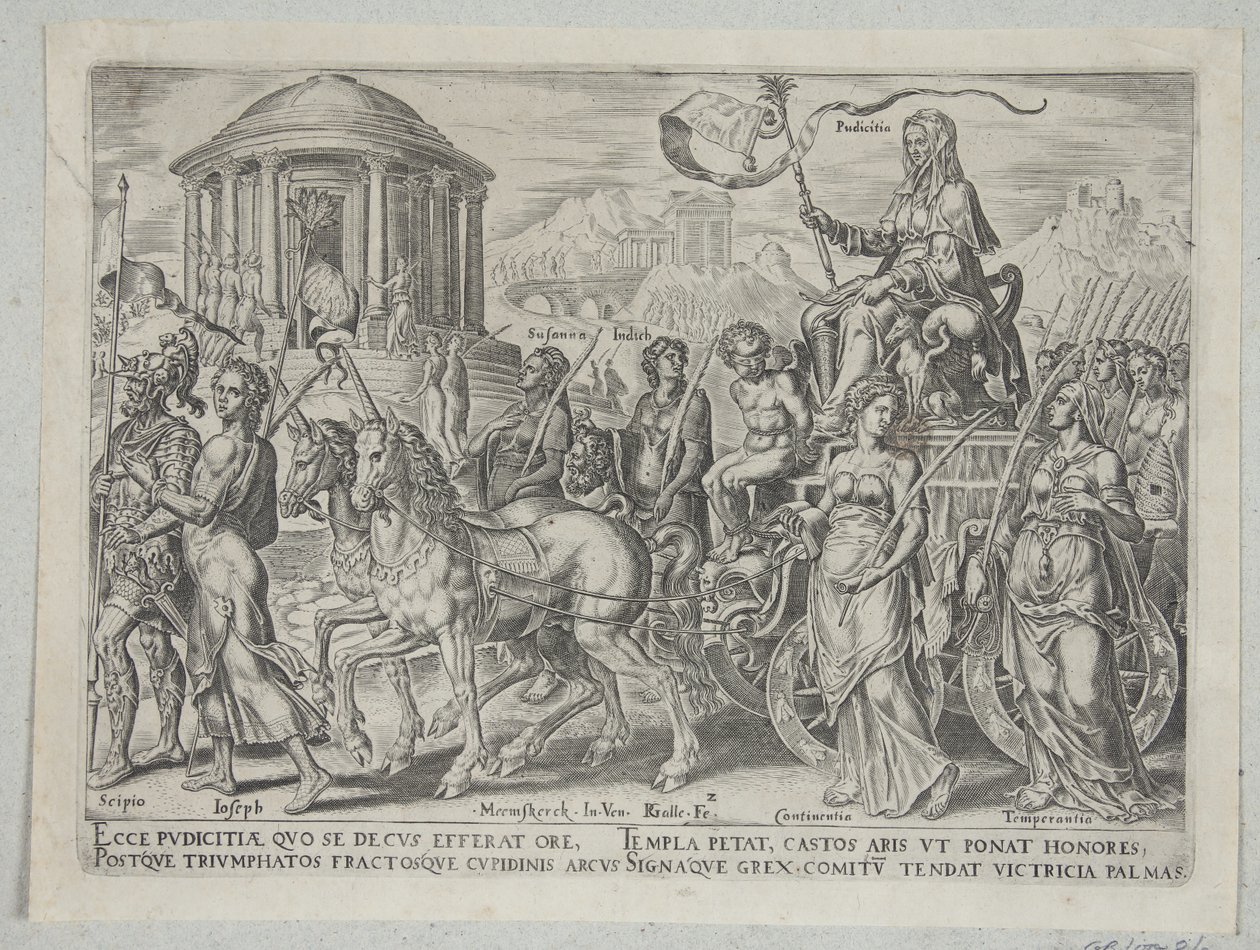 The triumph of chastity by Philips Galle