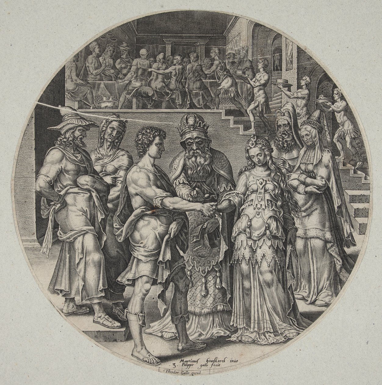 The Wedding of Samson and the Philistine Woman by Philips Galle