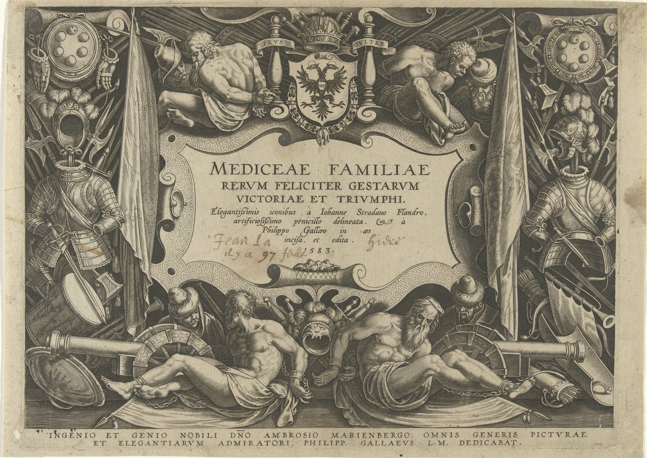 Title Page of the Series Mediceae Familiae by Philips Galle