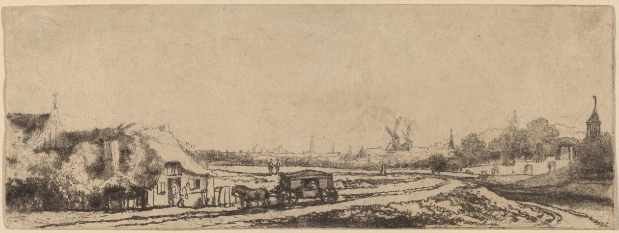 Landscape with a Coach by Philips Koninck