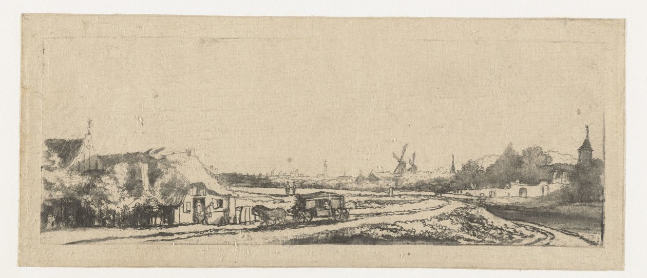 Landscape with a Coach by Philips Koninck