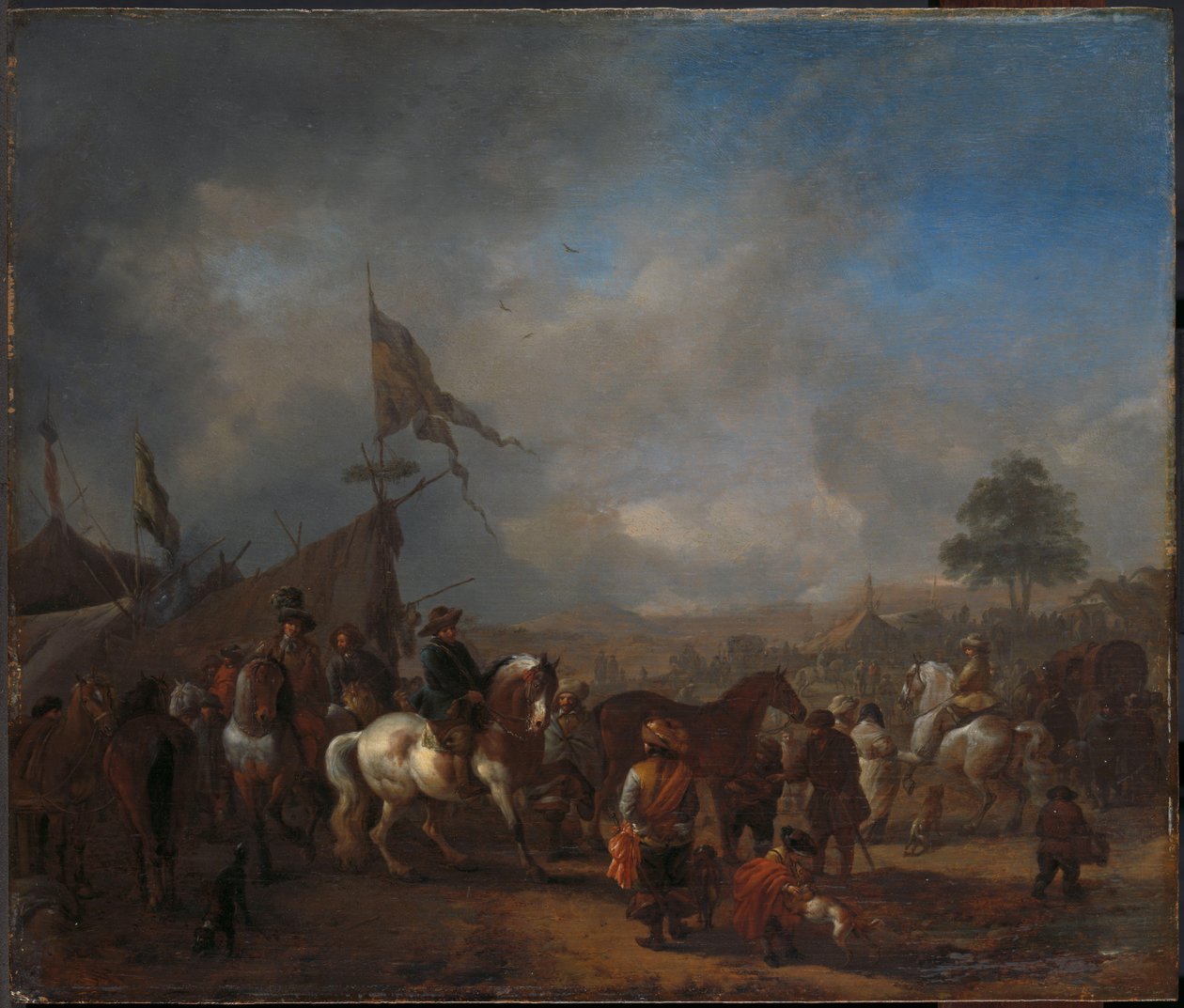 A Horse Fair near an Army Camp by Philips Wouwerman