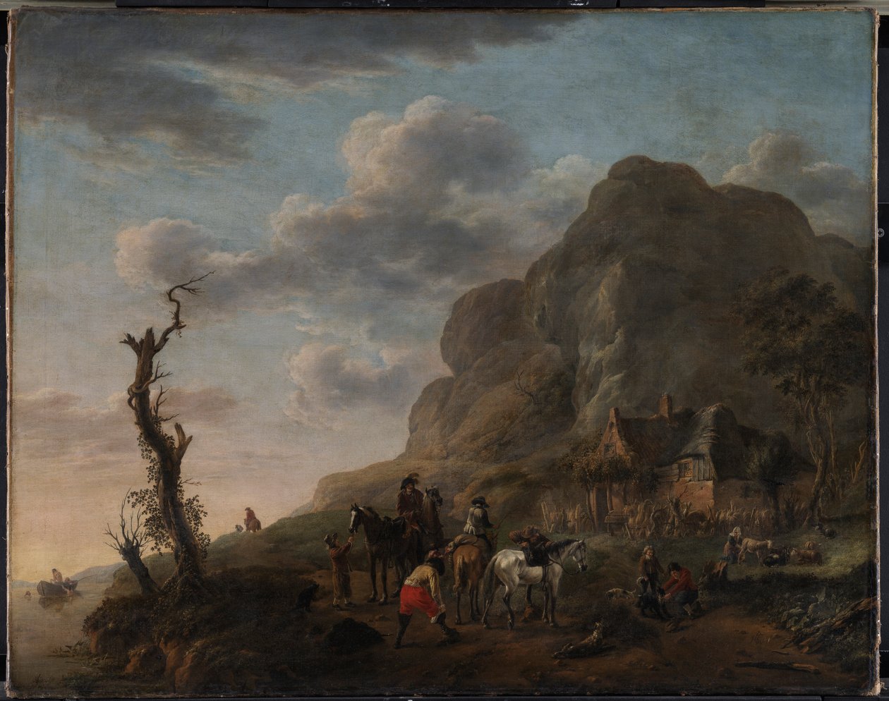 Landscape with Horsemen at Rest by Philips Wouwerman