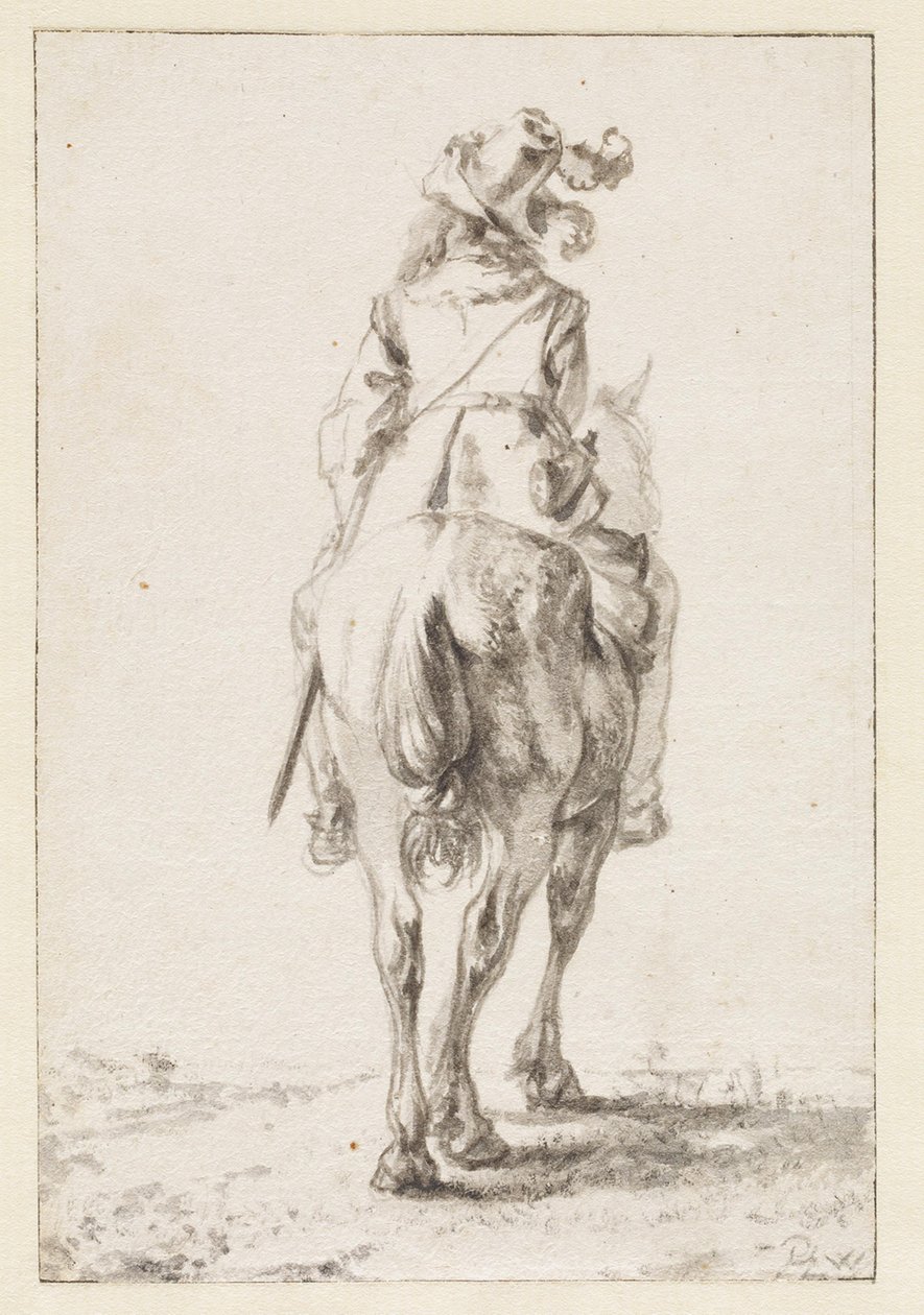 Rider on Horseback, Seen from Behind by Philips Wouwerman