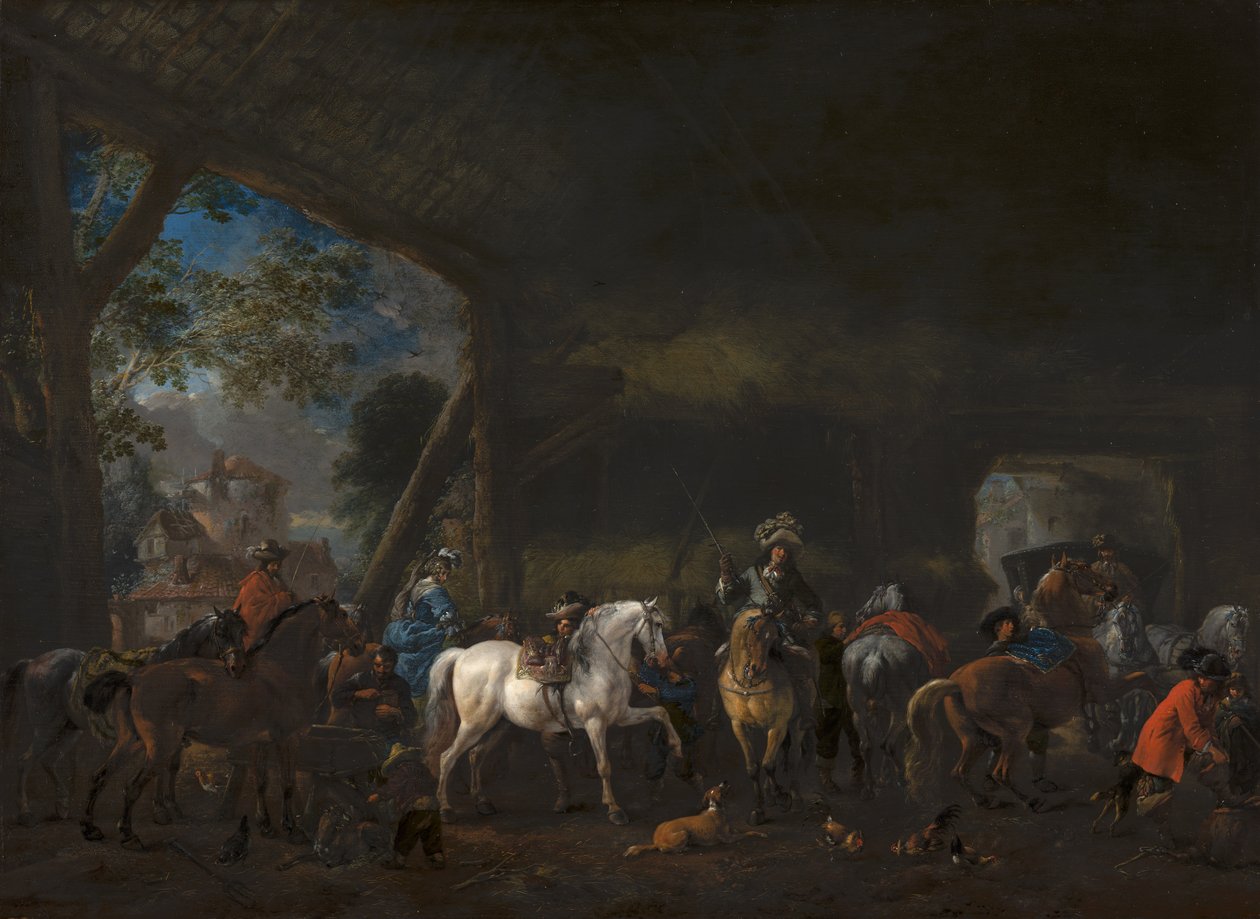 The Arrival at the Stable by Philips Wouwerman