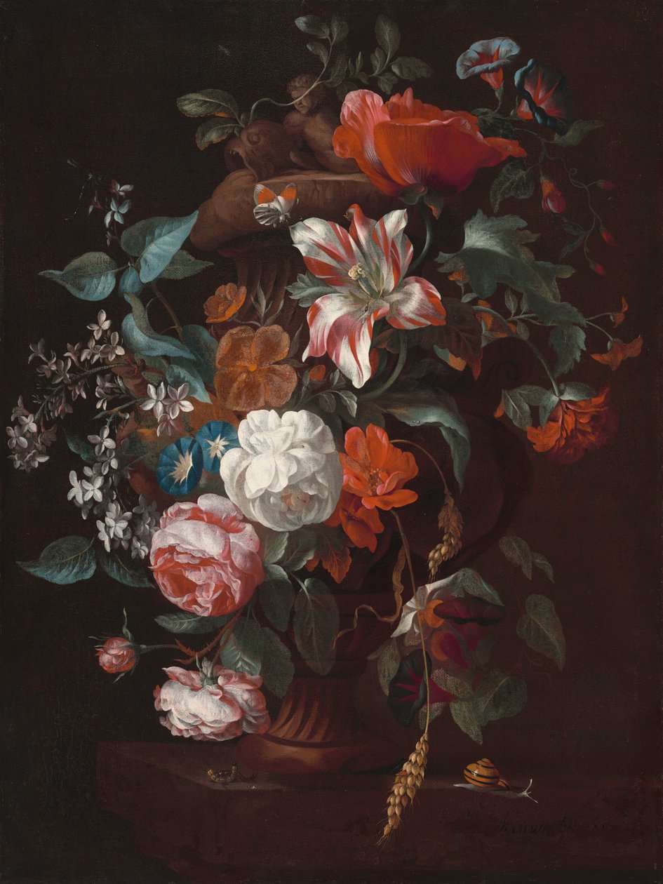 Flowers in a Vase by Philips van Couwenbergh