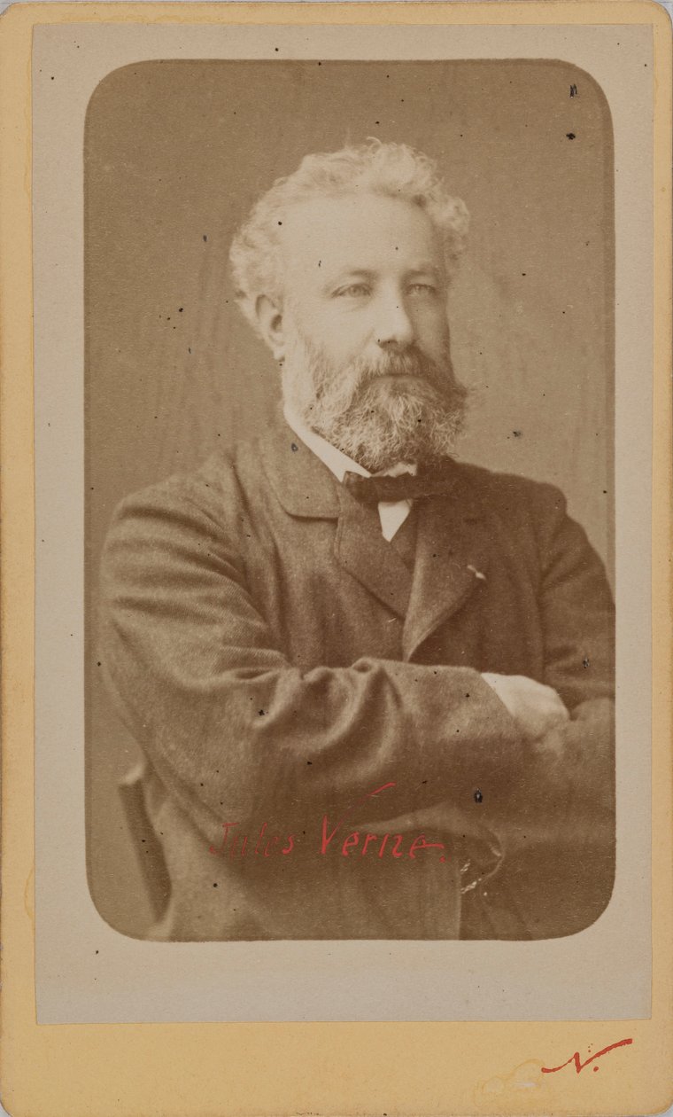 Portrait of Jules Verne 1828-1905, c. 1870 by Photo studio Nadar.