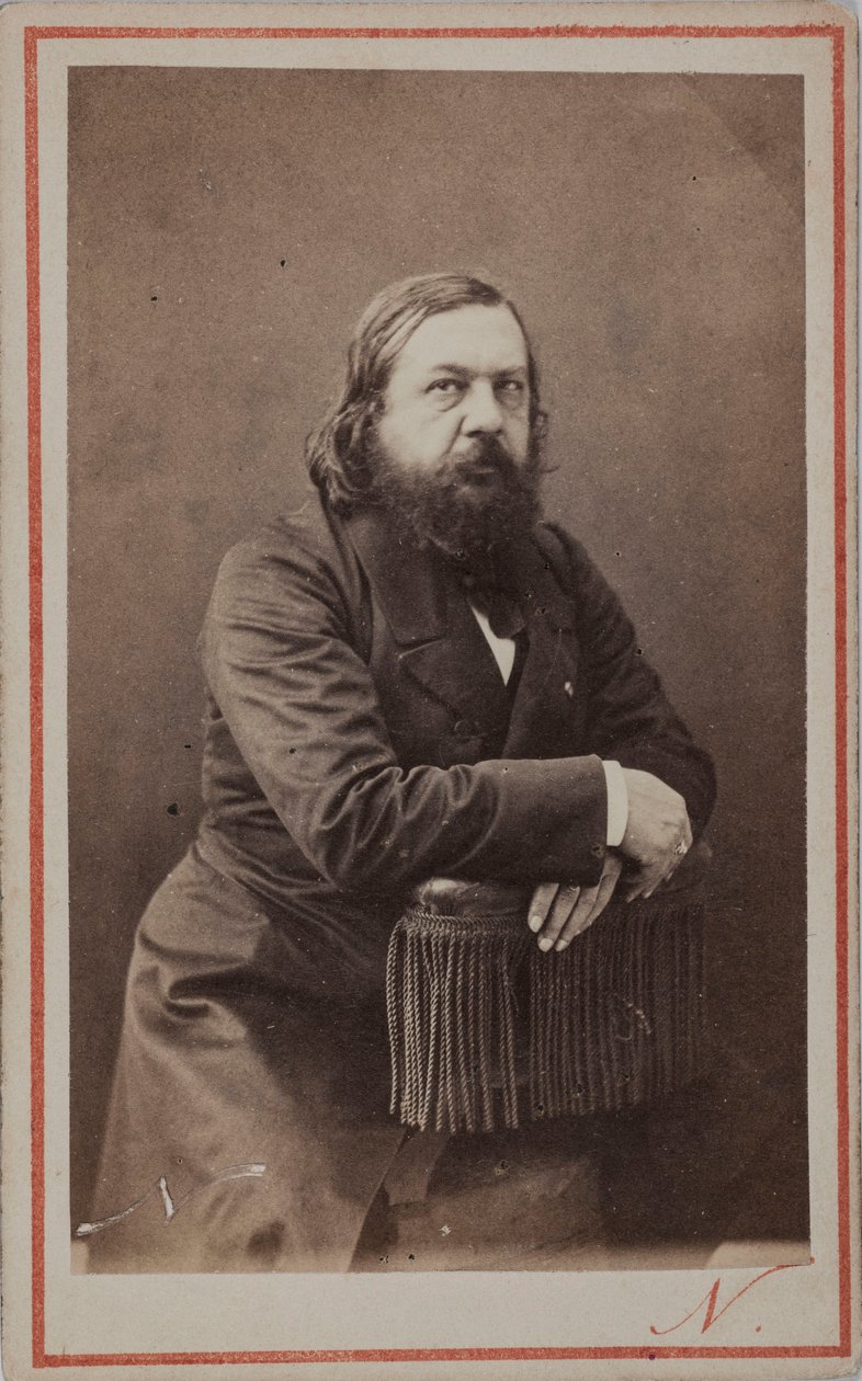 Portrait of the Poet Théophile Gautier by Photo studio Nadar.