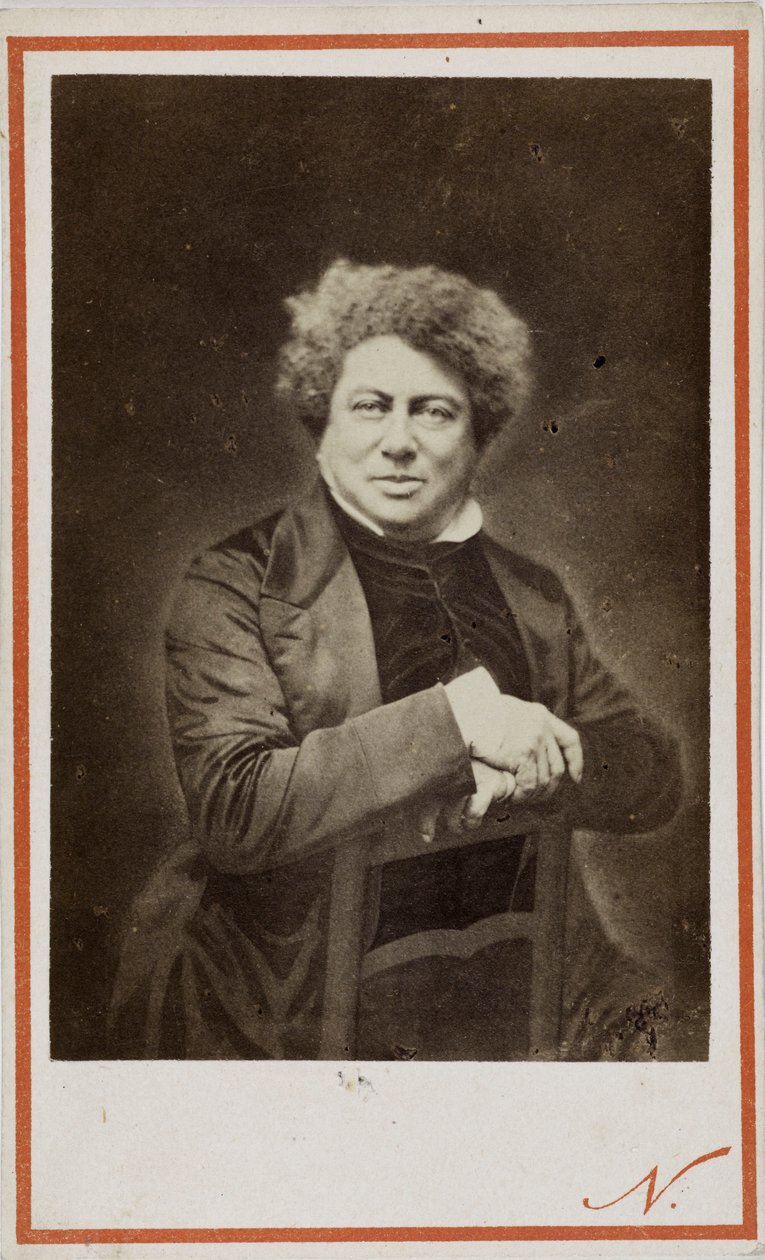 The Author Alexandre Dumas Père by Photo studio Nadar.