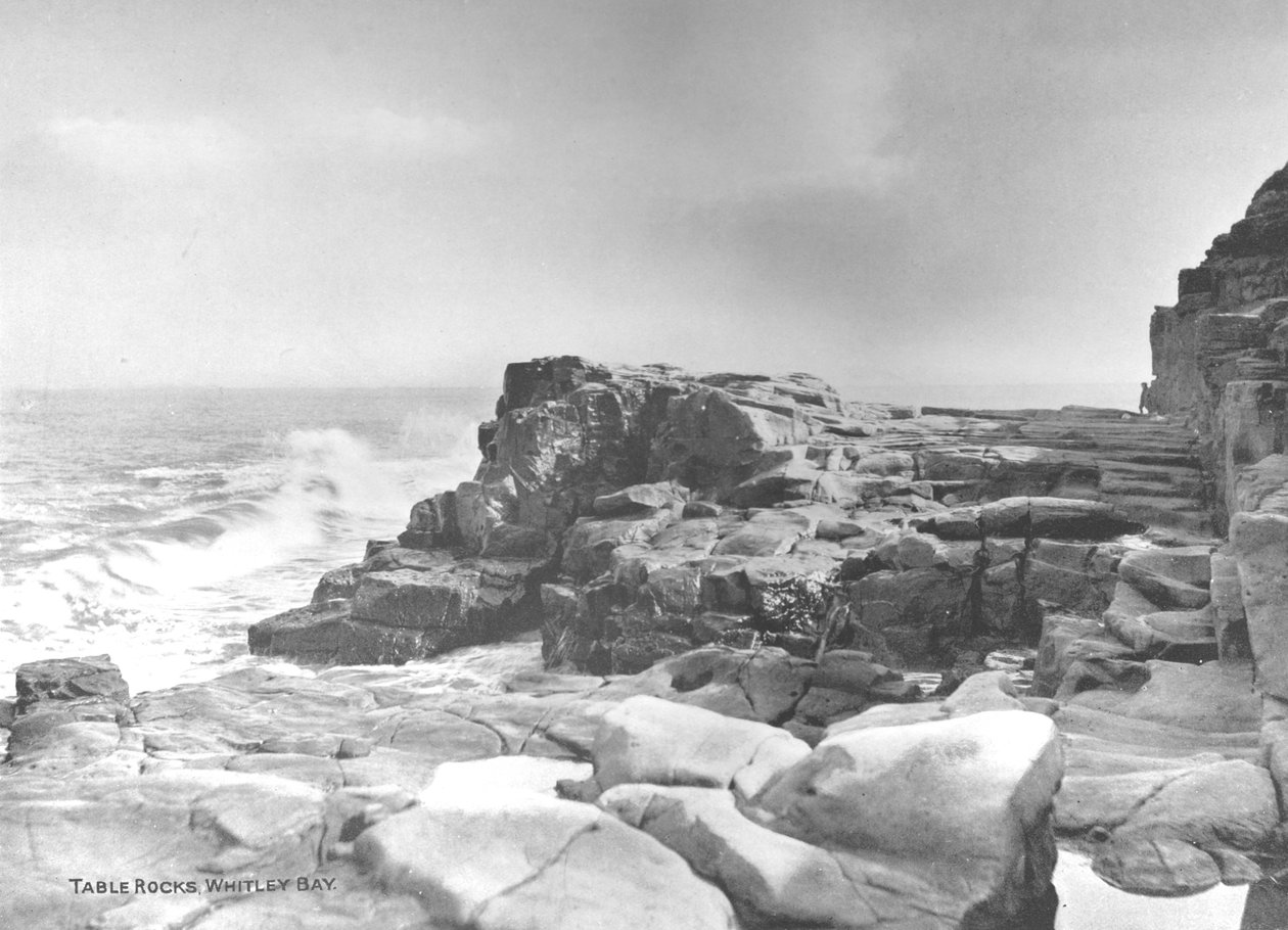 Table Rocks, Whitley Bay, 1907 by Photochrom Co Ltd of London