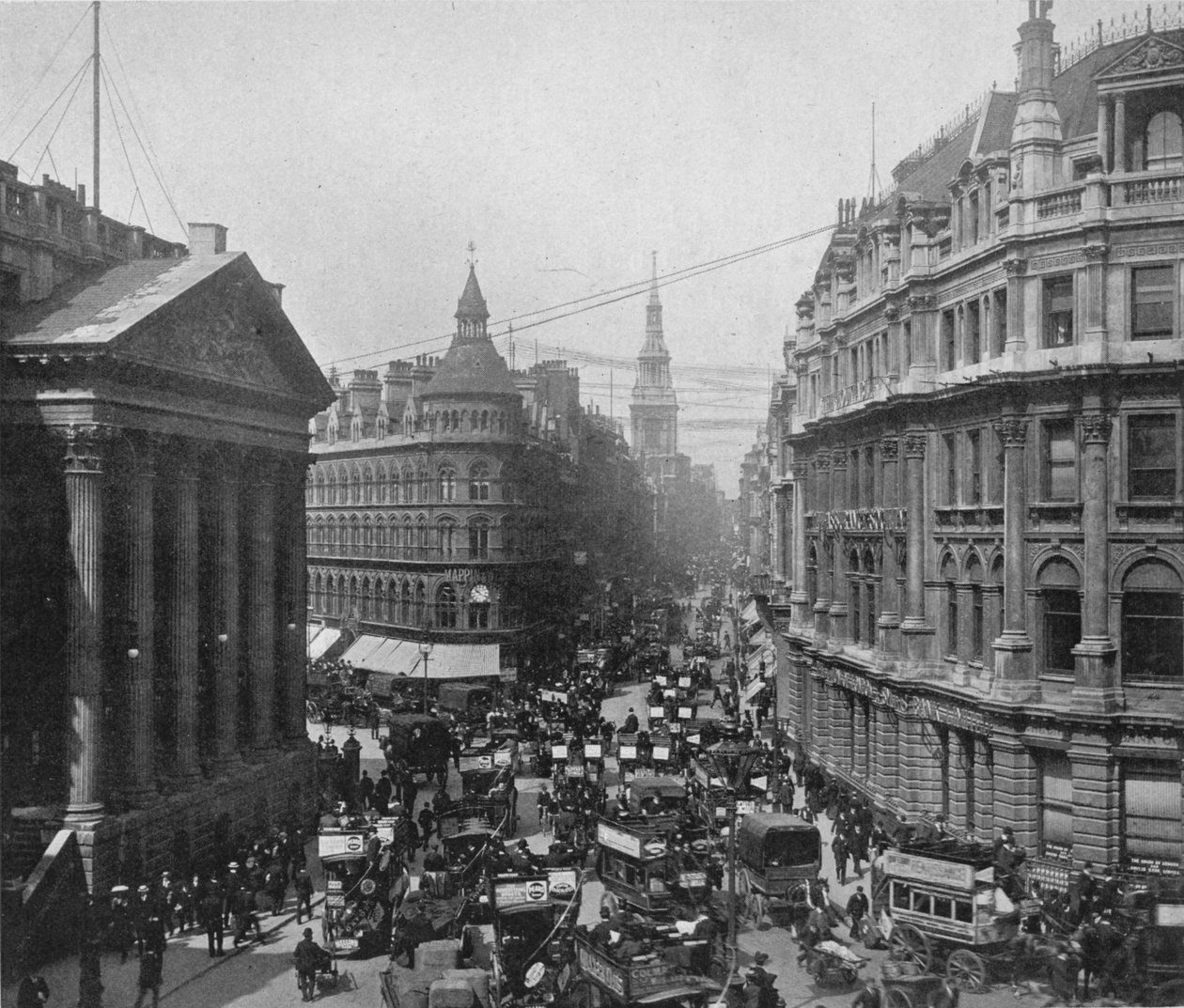 The Mansion House and Cheapside, City of London, c1890-1911 by Photochrom Co Ltd of London