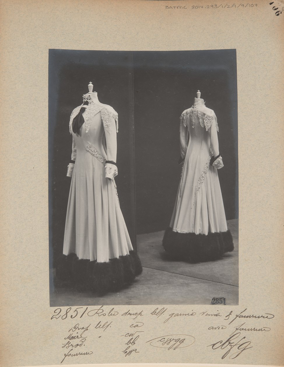 Album Page: House of Worth, Afternoon Dress by Photographer French