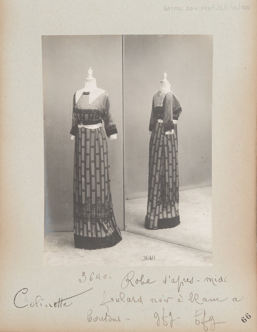Album Page: House of Worth, Afternoon Dress by Photographer French