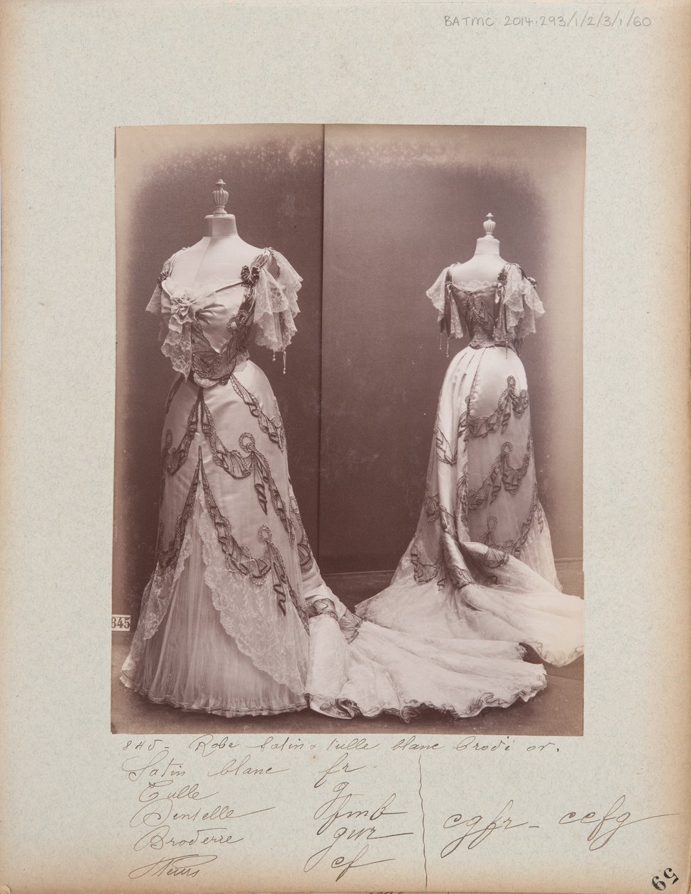 Album Page: House of Worth, Ball Gown by Photographer French